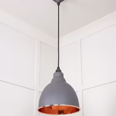 Hammered Copper Brindley Pendant in Bluff - Image 5