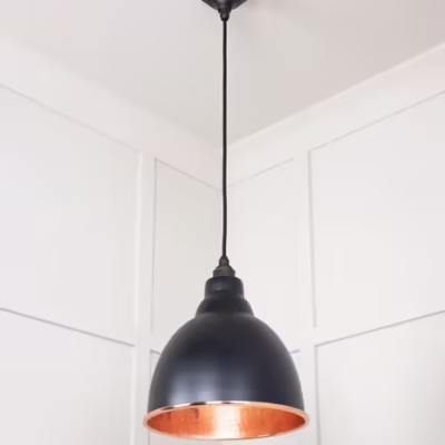 Hammered Copper Brindley Pendant in Elan Black - Image 4