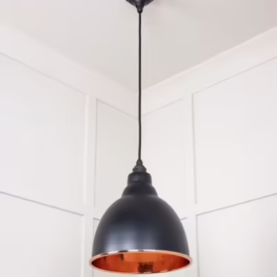 Hammered Copper Brindley Pendant in Elan Black - Image 5