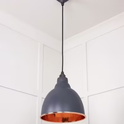 Hammered Copper Brindley Pendant in Slate - Image 5