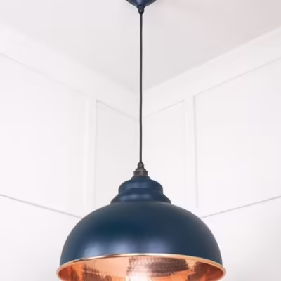Hammered Copper Harborne Pendant in Dusk - Image 4