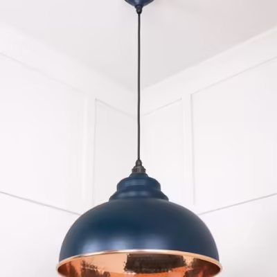 Hammered Copper Harborne Pendant in Dusk - Image 5