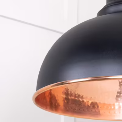 Hammered Copper Harborne Pendant in Elan Black - Image 6