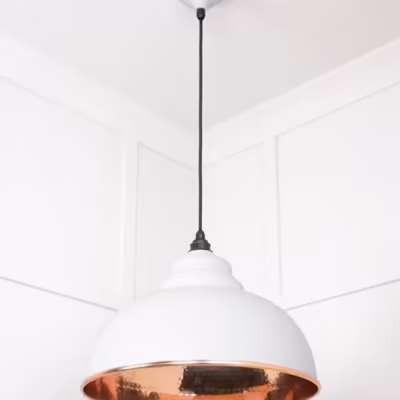 Hammered Copper Harborne Pendant in Flock - Image 5