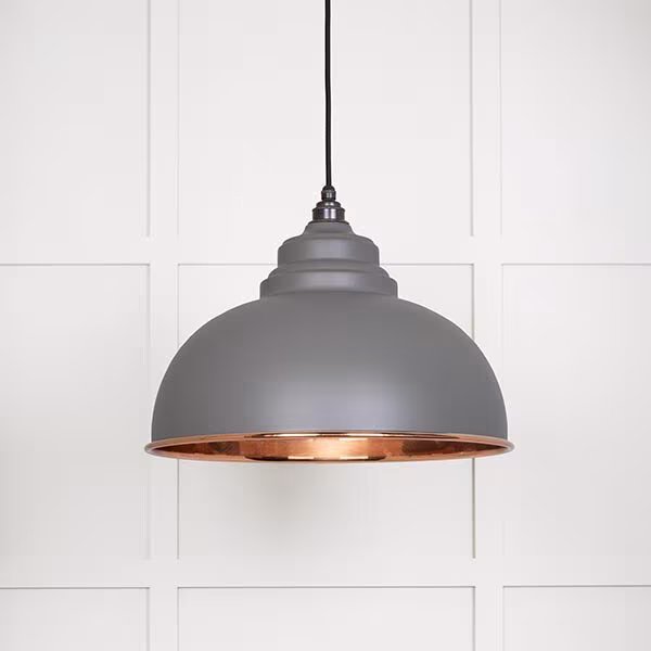 Smooth Copper Harborne Pendant in Bluff