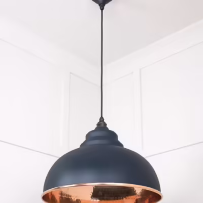 Hammered Copper Harborne Pendant in Soot - Image 5