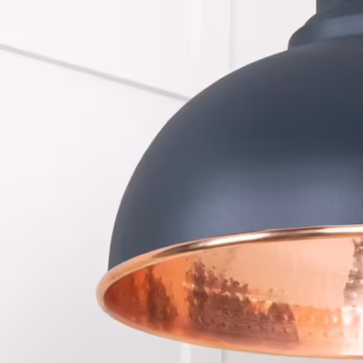 Hammered Copper Harborne Pendant in Soot - Image 6
