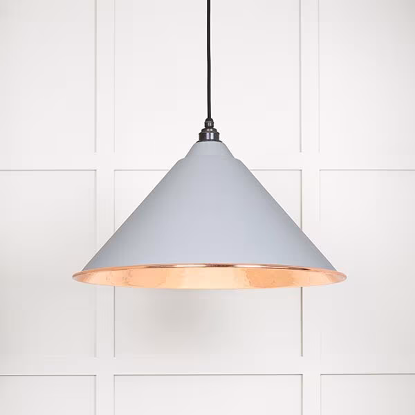 Hammered Copper Hockley Pendant in Birch