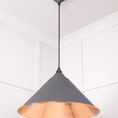 Hammered Copper Hockley Pendant in Bluff - Image 4