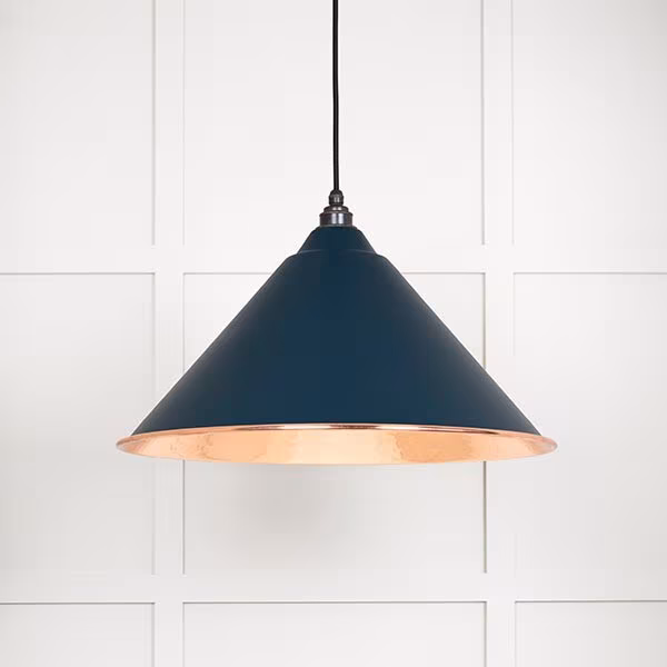 Hammered Copper Hockley Pendant in Dusk