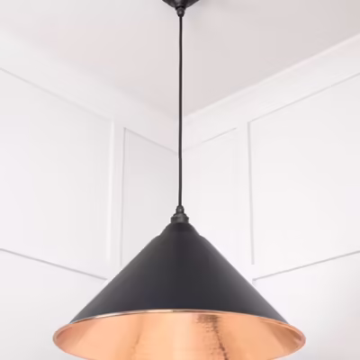 Hammered Copper Hockley Pendant in Elan Black - Image 4
