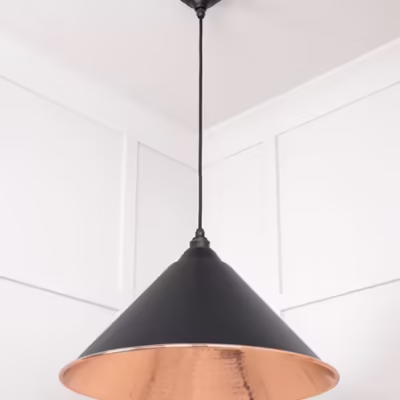 Hammered Copper Hockley Pendant in Elan Black - Image 5