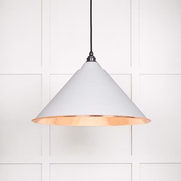 Hammered Copper Hockley Pendant in Flock