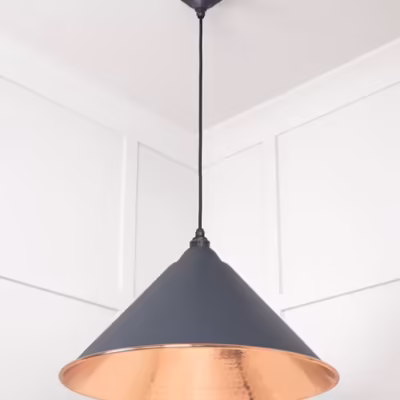 Hammered Copper Hockley Pendant in Slate - Image 4