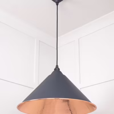 Hammered Copper Hockley Pendant in Slate - Image 5