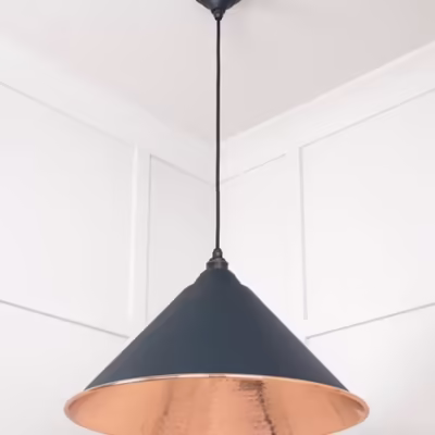 Hammered Copper Hockley Pendant in Soot - Image 5