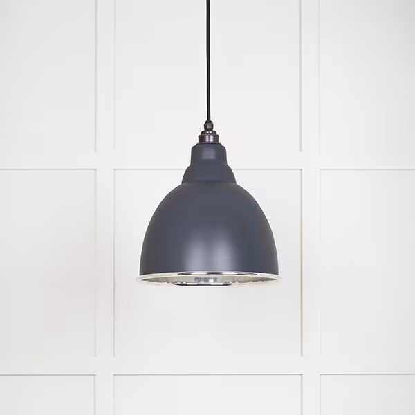 Smooth Nickel Brindley Pendant in Slate