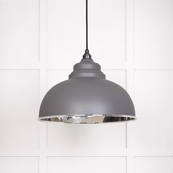 Smooth Nickel Harborne Pendant in Bluff