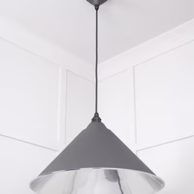Smooth Nickel Hockley Pendant in Bluff - Image 4