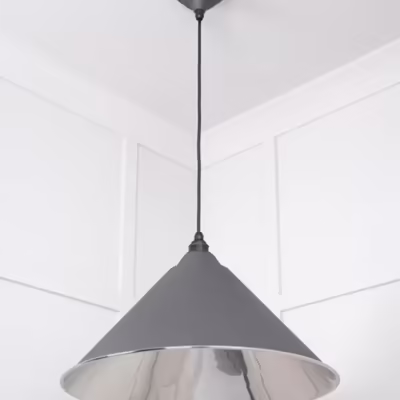 Smooth Nickel Hockley Pendant in Bluff - Image 5