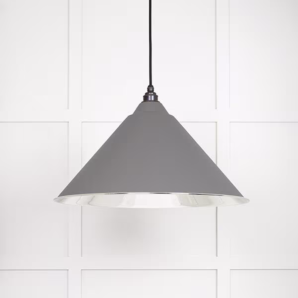 Smooth Nickel Hockley Pendant in Bluff