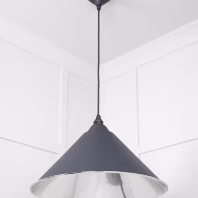 Smooth Nickel Hockley Pendant in Slate - Image 4