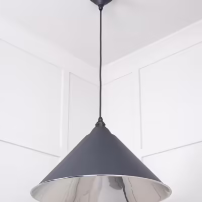 Smooth Nickel Hockley Pendant in Slate - Image 5