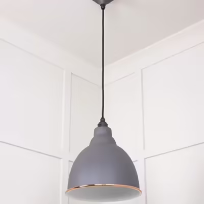 White Gloss Brindley Pendant in Bluff - Image 5