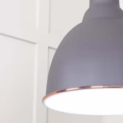 White Gloss Brindley Pendant in Bluff - Image 6