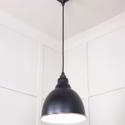 White Gloss Brindley Pendant in Elan Black - Image 4