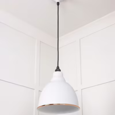 White Gloss Brindley Pendant in Flock - Image 5