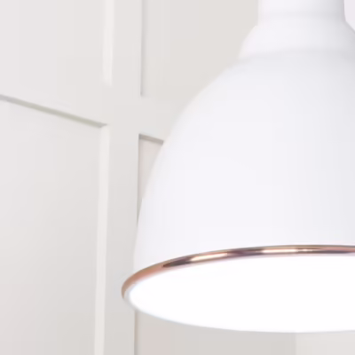 White Gloss Brindley Pendant in Flock - Image 6