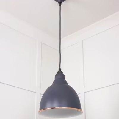 White Gloss Brindley Pendant in Slate - Image 5