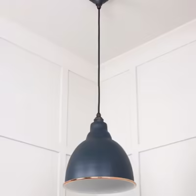 White Gloss Brindley Pendant in Soot - Image 5