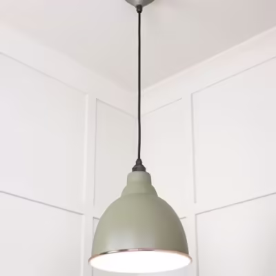 White Gloss Brindley Pendant in Tump - Image 4