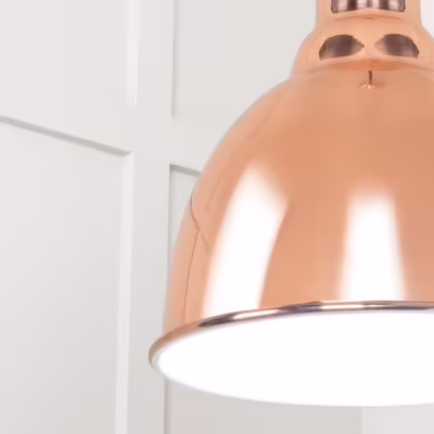 White Gloss Brindley Pendant in Copper - Image 6
