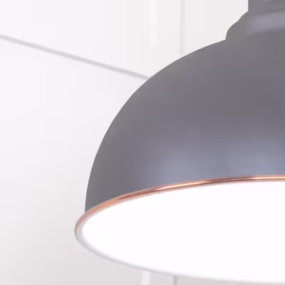 White Gloss Harborne Pendant in Bluff - Image 6