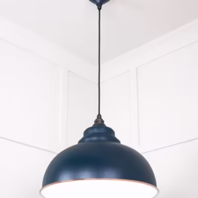 White Gloss Harborne Pendant in Dusk - Image 4