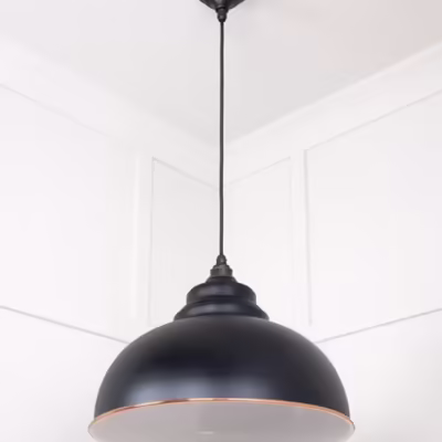 White Gloss Harborne Pendant in Elan Black - Image 5