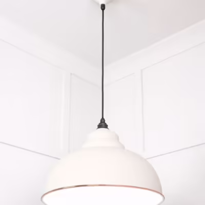 White Gloss Harborne Pendant in Teasel - Image 4