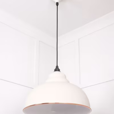 White Gloss Harborne Pendant in Teasel - Image 5