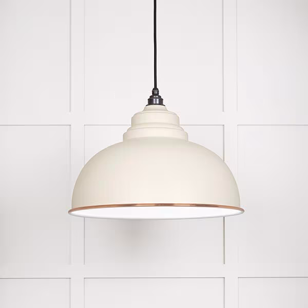 White Gloss Harborne Pendant in Teasel