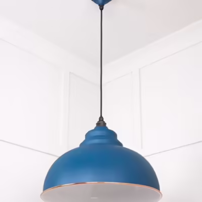 White Gloss Harborne Pendant in Upstream - Image 5