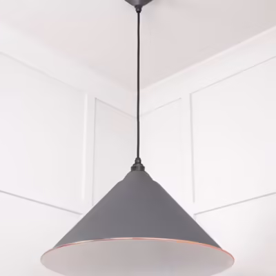White Gloss Hockley Pendant in Bluff - Image 5