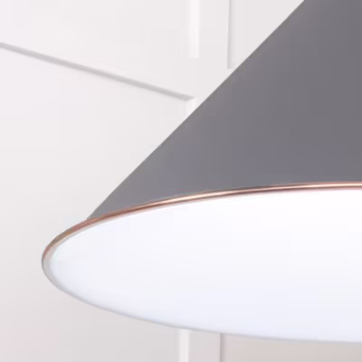 White Gloss Hockley Pendant in Bluff - Image 6