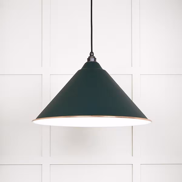White Gloss Hockley Pendant in Dingle