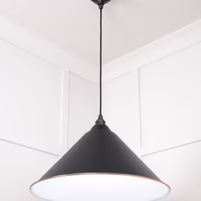 White Gloss Hockley Pendant in Elan Black - Image 4