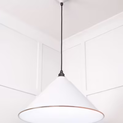 White Gloss Hockley Pendant in Flock - Image 4