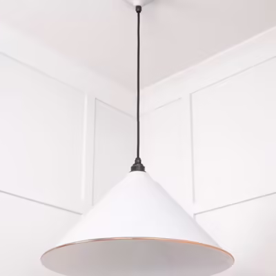 White Gloss Hockley Pendant in Flock - Image 5