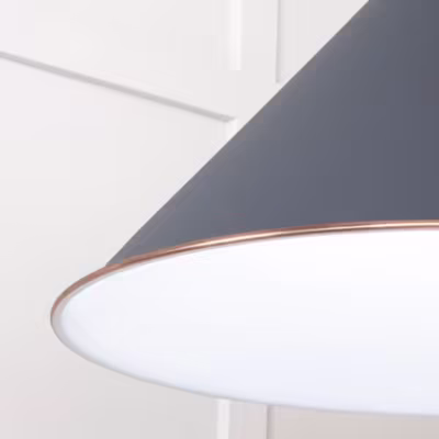 White Gloss Hockley Pendant in Slate - Image 6